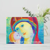 Wesołych świąt Religieuze Kerstkaart in het Pools Aankondiging (Staand voorkant)