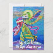 Wesołych świąt Religieuze Kerstmis Poolse Engel Aankondiging (Voorkant)