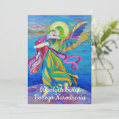 Wesołych świąt Religieuze Kerstmis Poolse Engel Aankondiging (Staand voorkant)