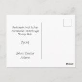 Wesołych Świąt Retro Merry-kerstkaart Pools Briefkaart (Achterkant)