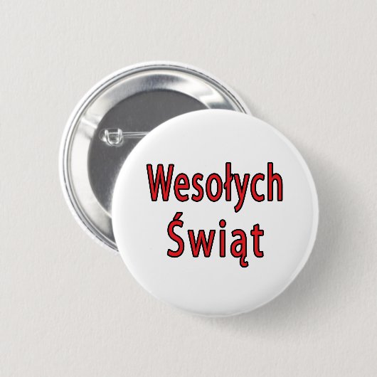 Wesolych Swiat Ronde Button 5,7 Cm (Voorkant /achterkant)