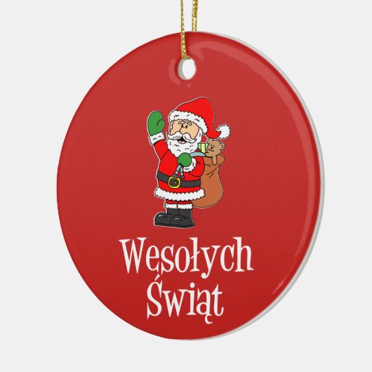 Wesolych Swiat Santa Ornament (Links)