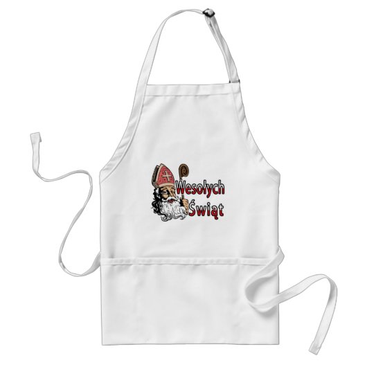 Wesolych Swiat St. Nicholas Standaard Schort (Voorkant)