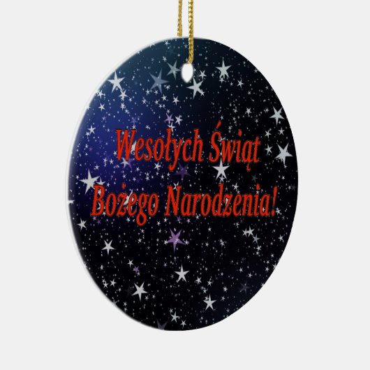 Wesołych Świąt ...! Vrolijk kerstfeest in het Pool Keramisch Ornament (Rechts)