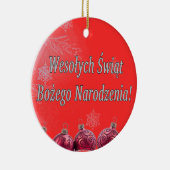 Wesołych Świąt ...! Vrolijk kerstfeest in het Pool Keramisch Ornament (Rechts)