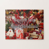 Wesołych Świąt ...! Vrolijk kerstfeest in het Pool Legpuzzel (Horizontaal)