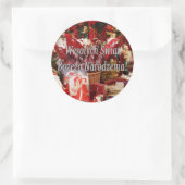 Wesołych Świąt ...! Vrolijk kerstfeest in het Pool Ronde Sticker (Tas)