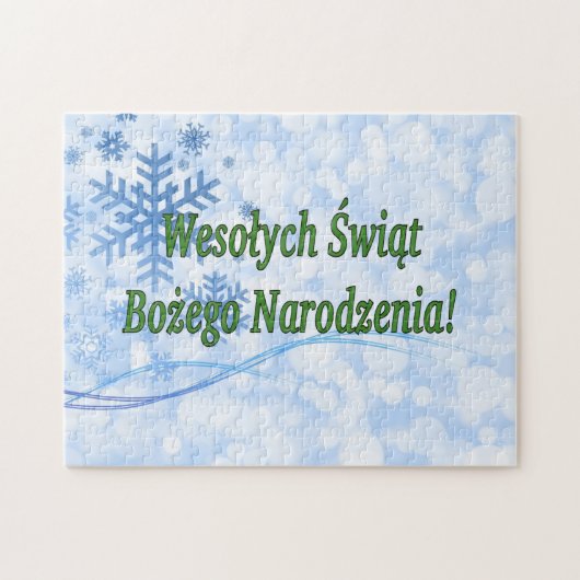 Wesołych Świąt ...! Vrolijk kerstfeest in Poolse g Legpuzzel (Horizontaal)