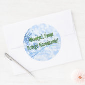 Wesołych Świąt ...! Vrolijk kerstfeest in Poolse g Ronde Sticker (Envelop)