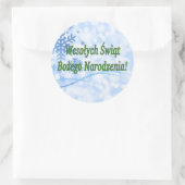 Wesołych Świąt ...! Vrolijk kerstfeest in Poolse g Ronde Sticker (Tas)