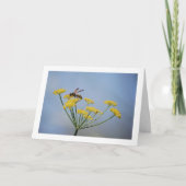 Wesp bestuiven wild venkel portret kaart (Voorkant)