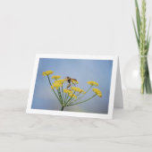 Wesp bestuiven wild venkel portret kaart (Voorkant)