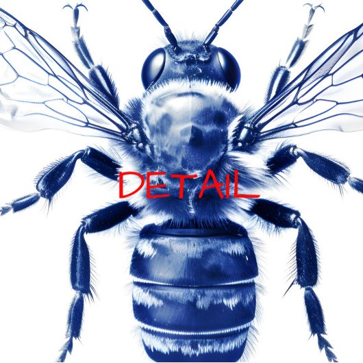 Wesp faux cyanotype - tegeltje