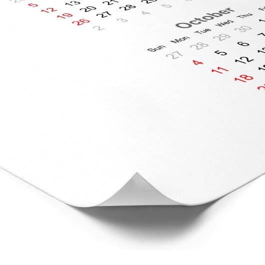 Wesp Kalender 2020 Poster (Hoek)