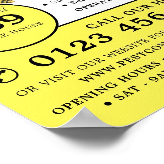 Wesp, ongediertebestrijding Adverteren Poster (Hoek)