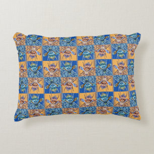 Wesp Patchwork Stijl Textielpatroon Accent Kussen