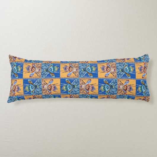 Wesp Patchwork Stijl Textielpatroon Lichaamskussen (Voorkant)