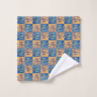 Wesp Patchwork Stijl Textielpatroon Washandje
