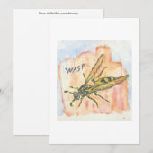 Wesp Wenskaart Kaart (Voorkant / Achterkant)