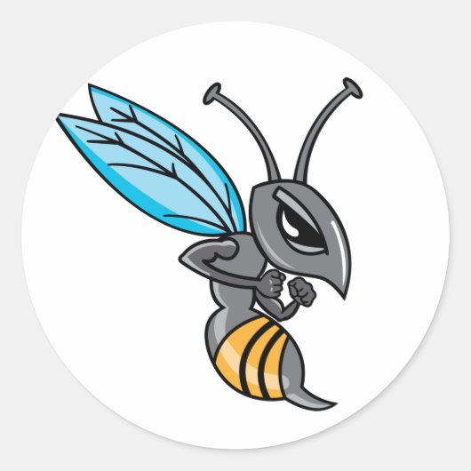 Wespensteek Ronde Sticker (Voorkant)