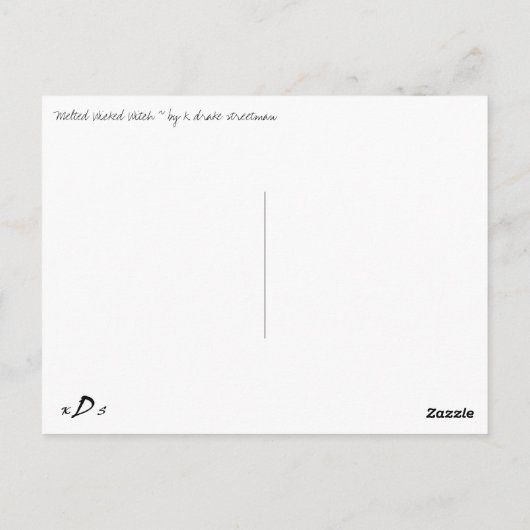 Wess Witch Melted Briefkaart (Achterkant)