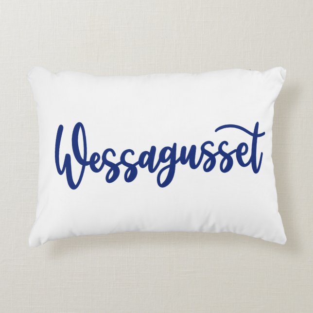 Wessagusset sierlijke scripts kussen (Voorkant)