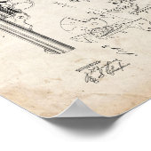 Wesson Revolving Fire Arm Patent - Oude look Poster (Hoek)