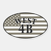 West 4B Ovale Sticker (Voorkant)