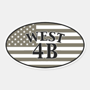 West 4B Ovale Sticker