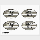 West 4B Ovale Sticker (Vel)