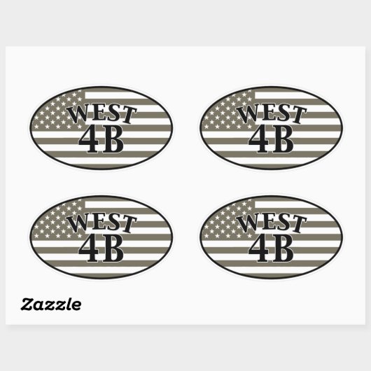 West 4B Ovale Sticker (Vel)