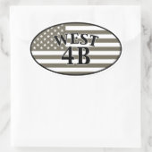 West 4B Ovale Sticker (Tas)