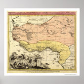 West Africa Map 1743 Poster (Voorkant)
