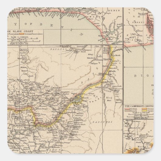 West-Afrika 2 Vierkante Sticker (Voorkant)