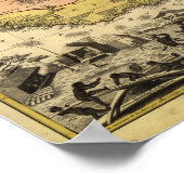 West-Afrika Antiek kaart 1743 Poster (Hoek)