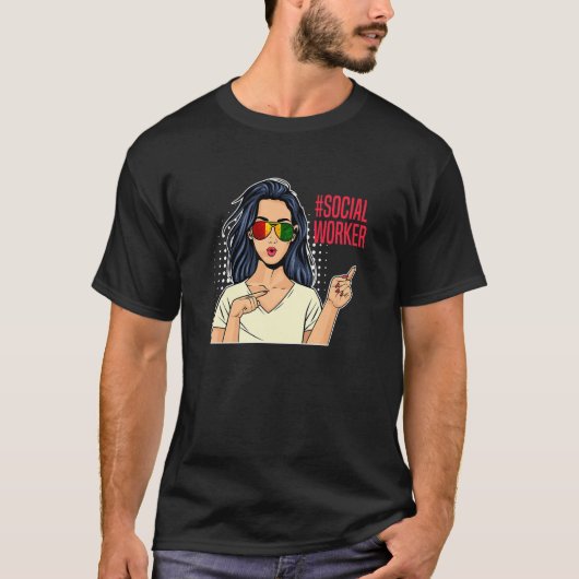 West-Afrika Ik ben een sociaal werker 2 T-shirt (Voorkant)