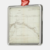 West-Afrika met geografische notities Metalen Ornament (Links)