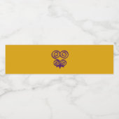 West-Afrikaans Adinkra-symbool (Sankofa) Waterfles Etiket (Enkel label)