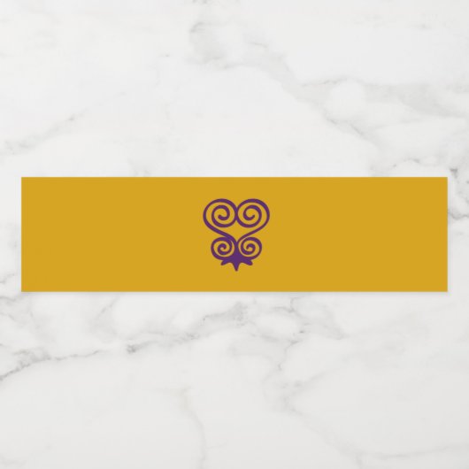 West-Afrikaans Adinkra-symbool (Sankofa) Waterfles Etiket (Enkel label)