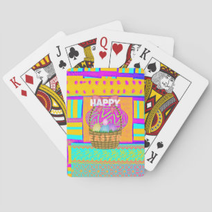 West-Afrikaans geïnspireerde paasmand & eieren kun Pokerkaarten