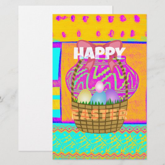 West-Afrikaanse geïnspireerde paasmand en eieren k Briefpapier (Voorkant / Achterkant)