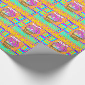 West-Afrikaanse geïnspireerde paasmand en eieren k Cadeaupapier (Hoek)