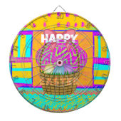 West-Afrikaanse geïnspireerde paasmand en eieren k Dartbord (Voorkant)