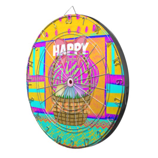 West-Afrikaanse geïnspireerde paasmand en eieren k Dartbord (Voorkant Rechts)