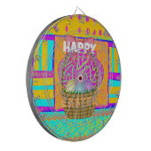 West-Afrikaanse geïnspireerde paasmand en eieren k Dartbord (Voorkant Links)