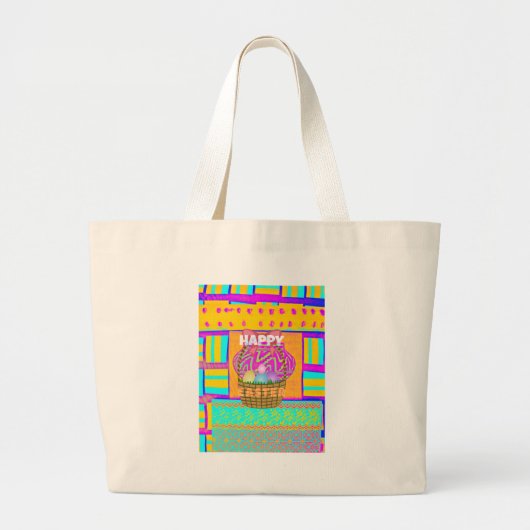 West-Afrikaanse geïnspireerde paasmand en eieren k Grote Tote Bag (Voorkant)