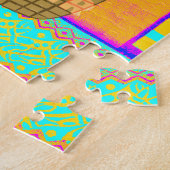 West-Afrikaanse geïnspireerde paasmand en eieren k Legpuzzel (Zijkant)