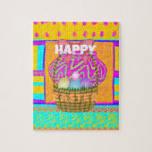 West-Afrikaanse geïnspireerde paasmand en eieren k Legpuzzel (Verticaal)