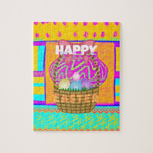 West-Afrikaanse geïnspireerde paasmand en eieren k Legpuzzel (Verticaal)