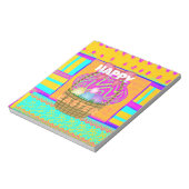 West-Afrikaanse geïnspireerde paasmand en eieren k Notitieblok (Linkerzijde)